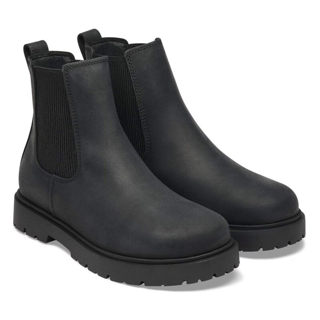 BIRKENSTOCK HIGHWOOD SLIP ON OILED LEATHER-BLACK | BEND SHOE CO