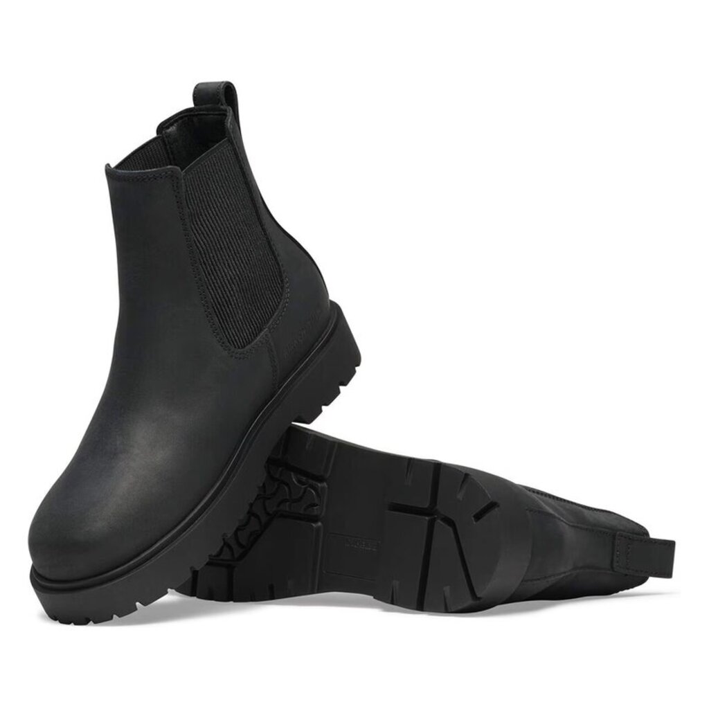 BIRKENSTOCK HIGHWOOD SLIP ON OILED LEATHER-BLACK | BEND SHOE CO