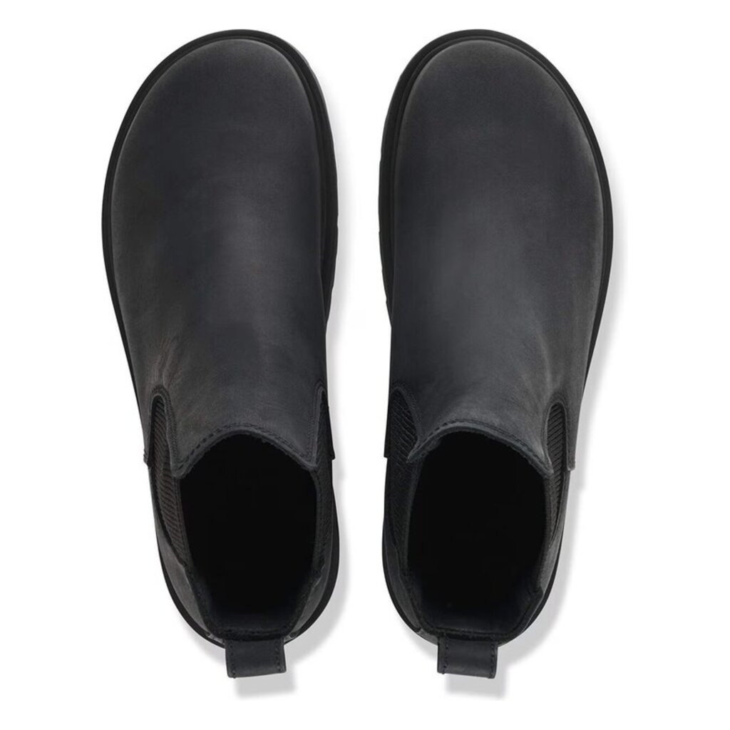 BIRKENSTOCK HIGHWOOD SLIP ON OILED LEATHER-BLACK | BEND SHOE CO