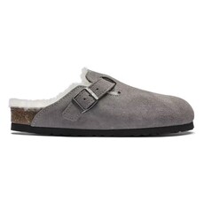 BIRKENSTOCK BOSTON SHEARLING SUEDE LEATHER-STONE COIN | BEND SHOE CO