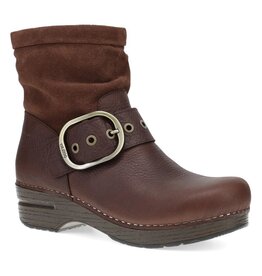 DANSKO WOMEN'S PEARSON BOOT-MAHOGANY