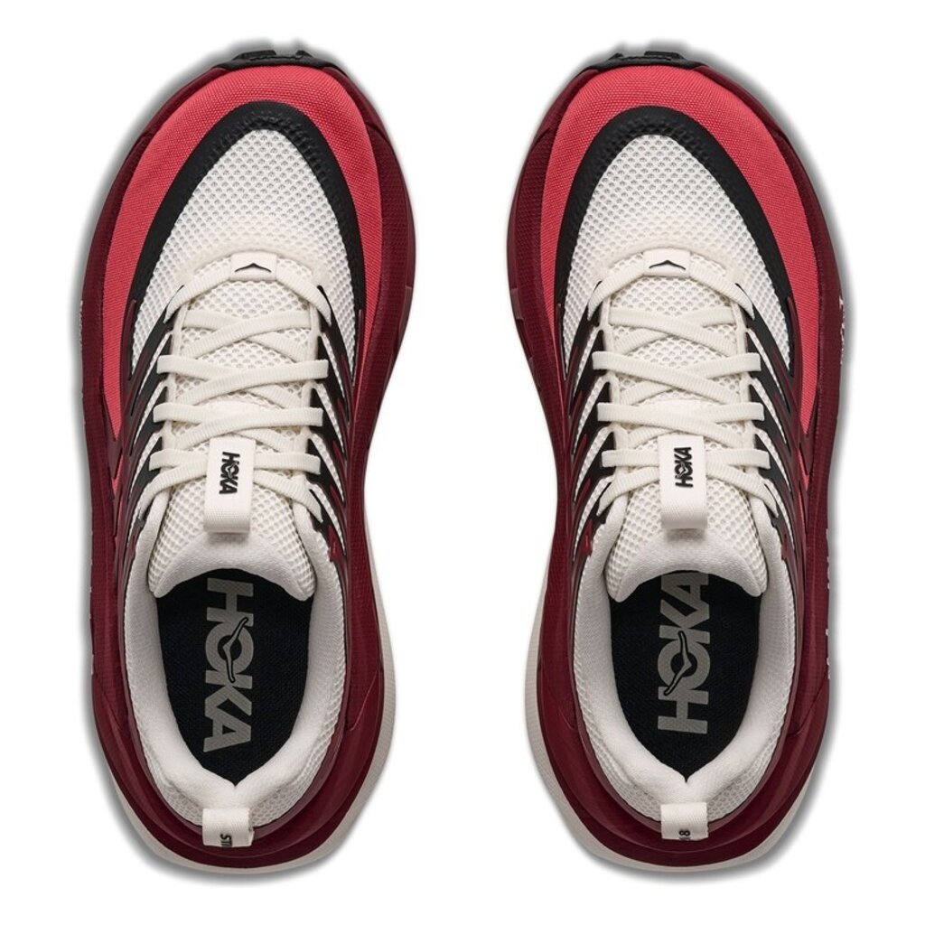 HOKA ONE ONE WOMEN'S STINSON 8-ALABASTER/VARSITY BURGUNDY