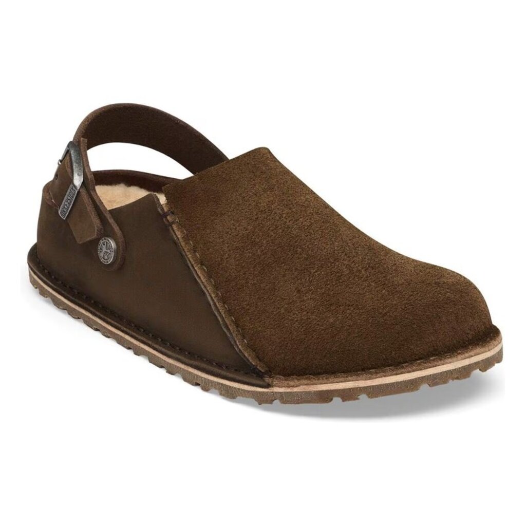 BIRKENSTOCK LUTRY SUEDE/NUBUCK SHEARLING-CARAFE | BEND SHOE CO