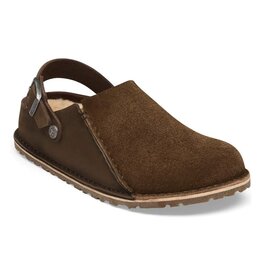 BIRKENSTOCK LUTRY SUEDE/NUBUCK SHEARLING-CARAFE