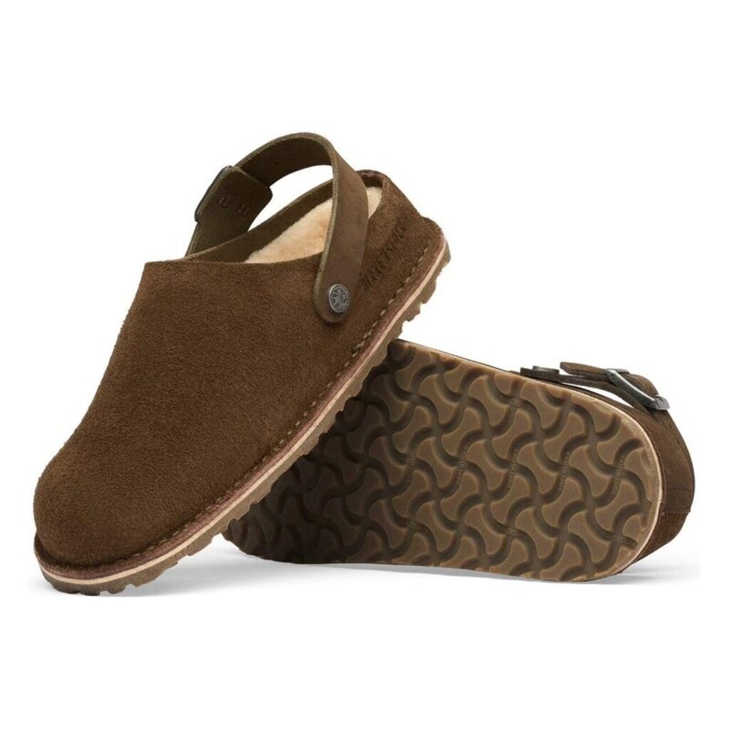 BIRKENSTOCK LUTRY SUEDE/NUBUCK SHEARLING-CARAFE | BEND SHOE CO