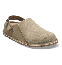 BIRKENSTOCK LUTRY SUEDE/NUBUCK SHEARLING-TAUPE
