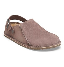 BIRKENSTOCK LUTRY SUEDE/NUBUCK SHEARLING-FADED PURPLE