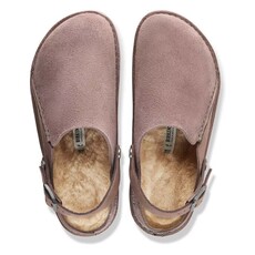 BIRKENSTOCK LUTRY SUEDE/NUBUCK SHEARLING-FADED PURPLE | BEND SHOE CO
