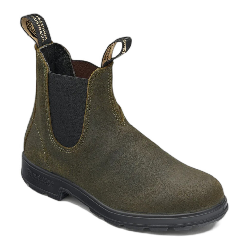 BLUNDSTONE ORIGINAL SUEDE CHELSEA BOOT-DARK OLIVE | BEND SHOE CO