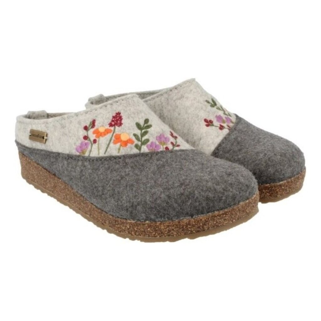 HAFLINGER WOMEN'S FLOWER GARDEN-GREY | BEND SHOE CO