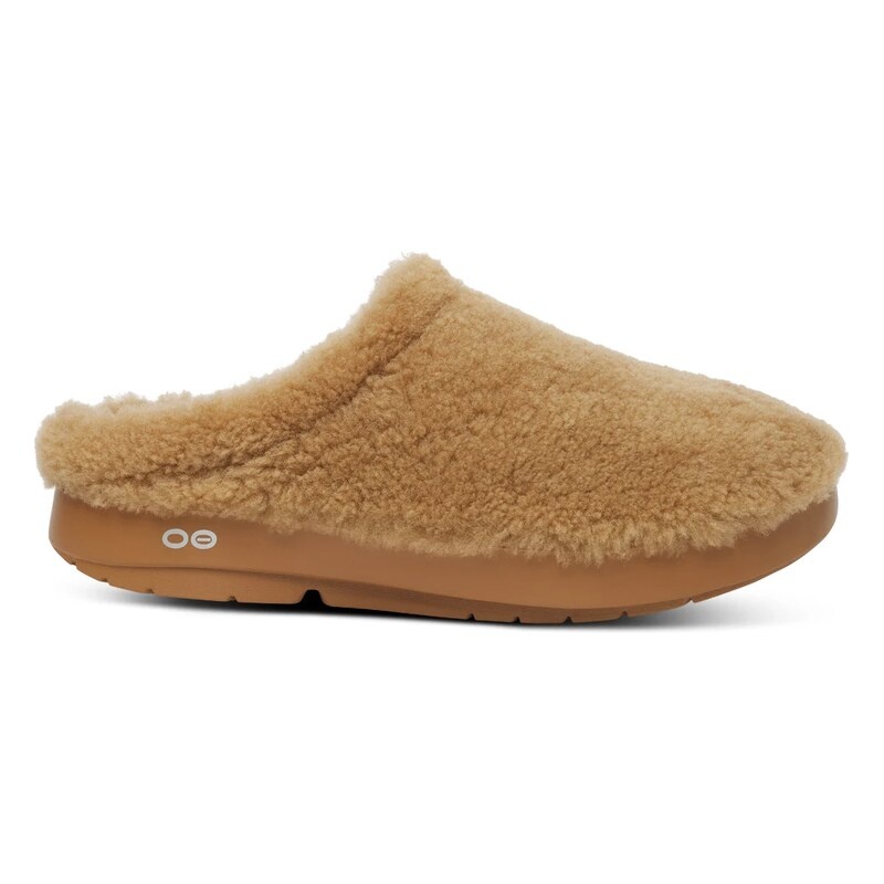 OOFOS WOMEN'S OOCOOZIE SHERPA-CAFE SPICE