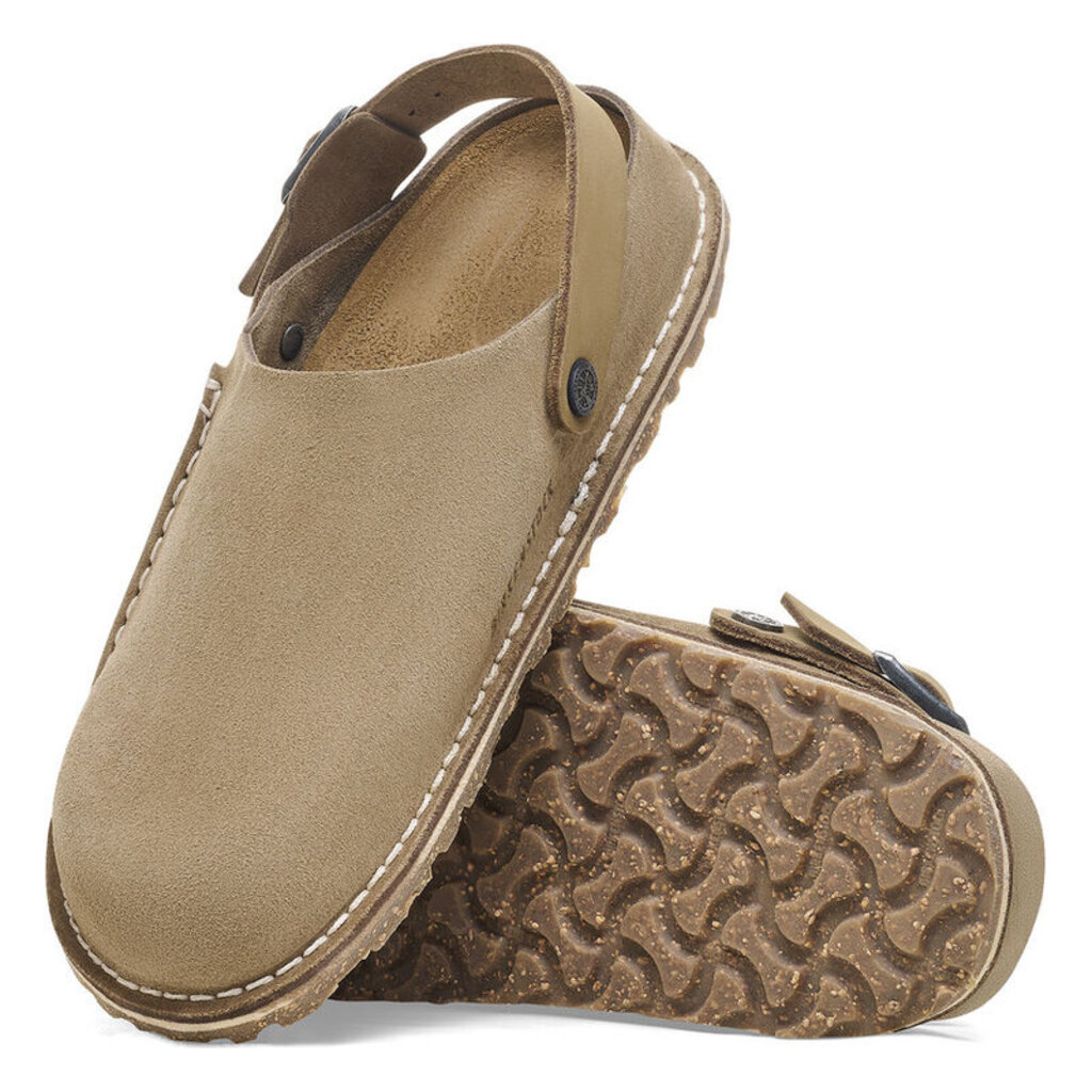 BIRKENSTOCK LUTRY SUEDE GRAY TAUPE | BEND SHOE CO