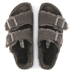BIRKENSTOCK ARIZONA SHEARLING SUEDE LEATHER-MOCHA | BEND SHOE CO