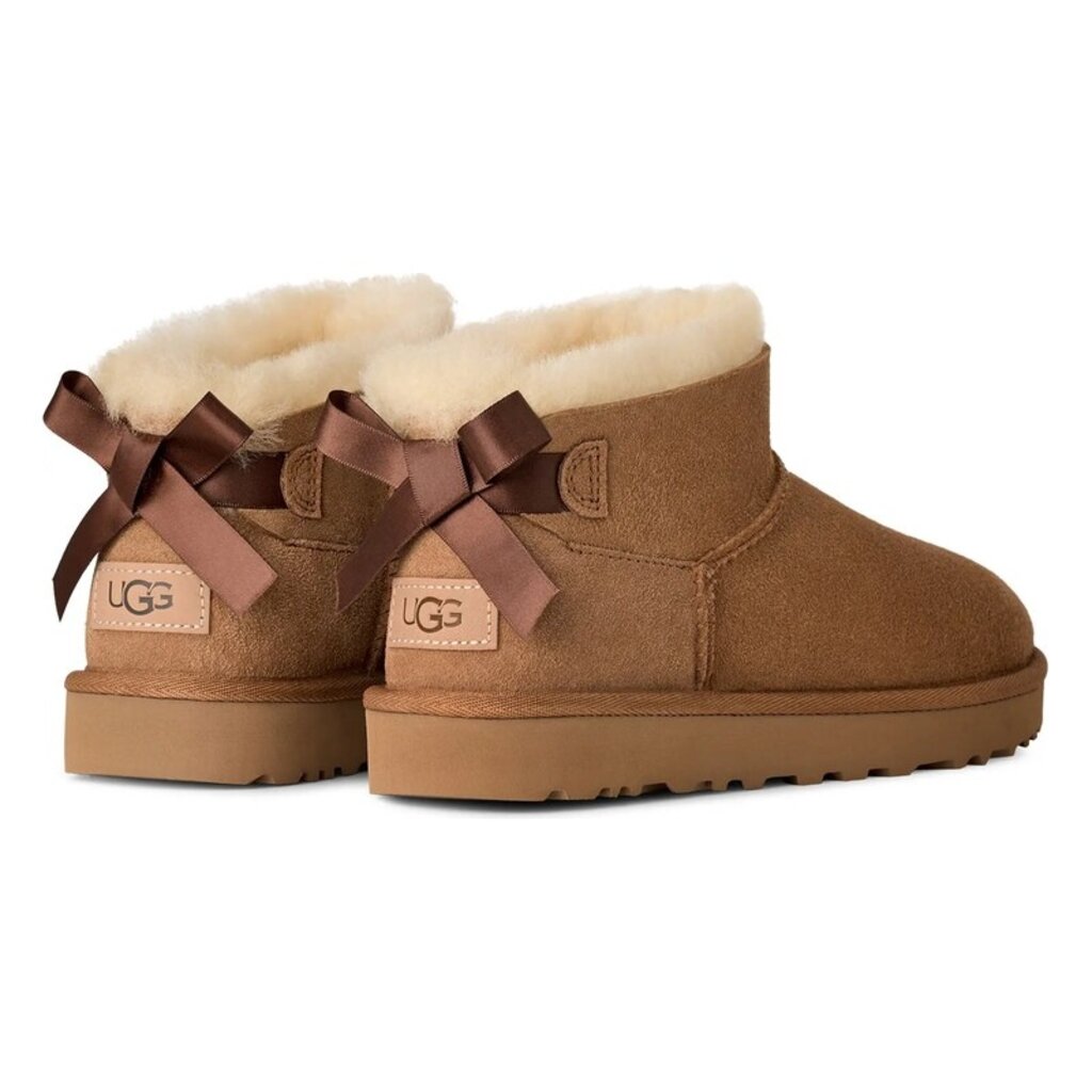 UGG WOMEN'S ULTRA MINI BAILEY BOW-CHESTNUT | BEND SHOE CO