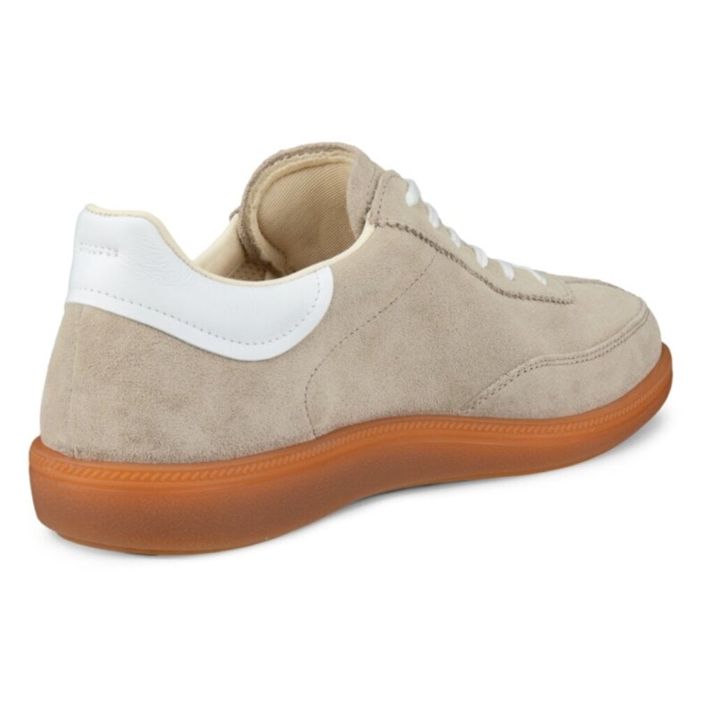 ECCO WOMEN'S SOFT 11 LACE UP-PURE CASHMERE/BRIGHT WHITE | BEND SHOE CO