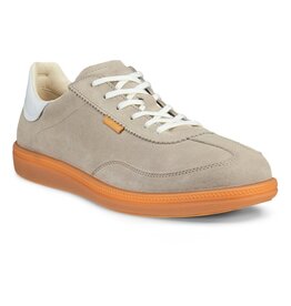 ECCO WOMEN'S SOFT 11 LACE UP-PURE CASHMERE/BRIGHT WHITE