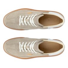 ECCO WOMEN'S SOFT 11 LACE UP-PURE CASHMERE/BRIGHT WHITE | BEND SHOE CO