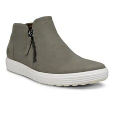 ECCO WOMEN'S SOFT 7 SIDE ZIP BOOTIE-SMOKEY OLIVE | BEND SHOE CO