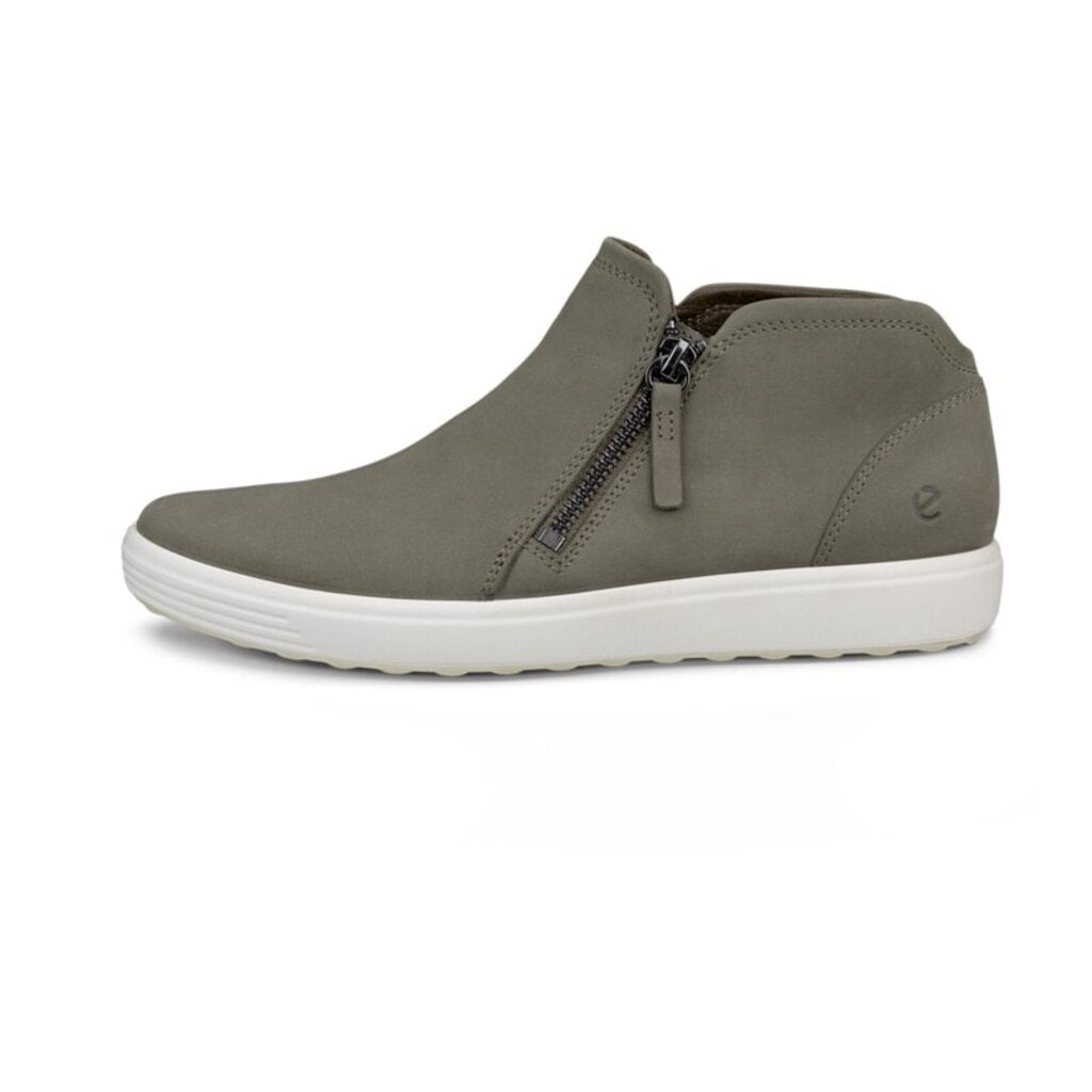 ECCO WOMEN'S SOFT 7 SIDE ZIP BOOTIE-SMOKEY OLIVE | BEND SHOE CO