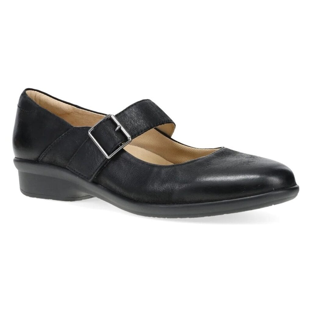 DANSKO WOMEN'S COLLETTE BURNISHED NUBUCK-BLACK | BEND SHOE CO