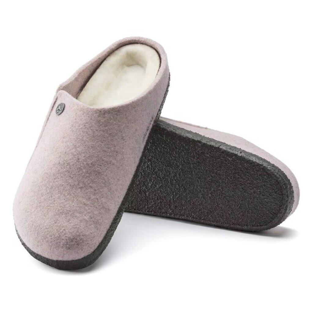 BIRKENSTOCK WOMEN'S ZERMATT SHEARLING WOOL FELT SLIPPER-SOFT PINK | BEND SHOE CO
