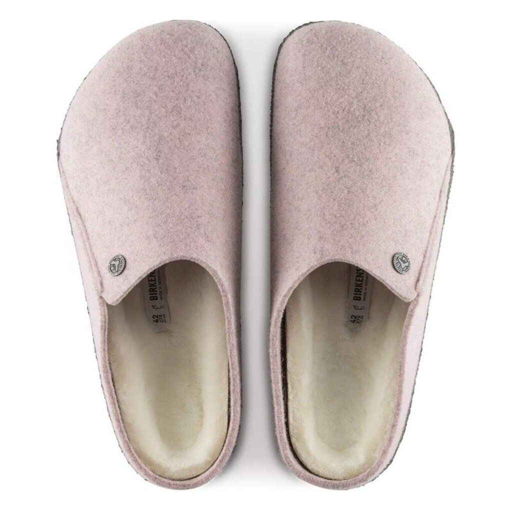 BIRKENSTOCK WOMEN'S ZERMATT SHEARLING WOOL FELT SLIPPER-SOFT PINK | BEND SHOE CO