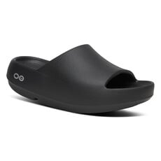 OOFOS OOAHH+ SLIDE-BLACK | BEND SHOE CO
