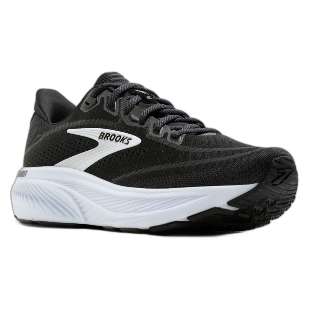 BROOKS WOMEN'S GHOST 18-BLACK/GREY/WHITE | BEND SHOE CO