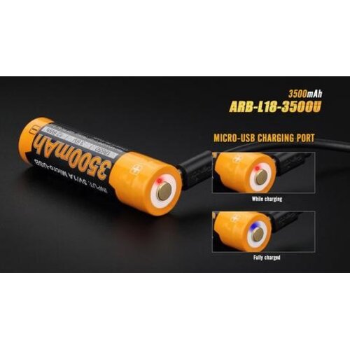 Fenix ARB-L18-3500U 18650 Micro-USB Rechargeable Battery Fenix Fenix ARB-L18-3500U 18650 Micro-USB Rechargeable Battery Fenix