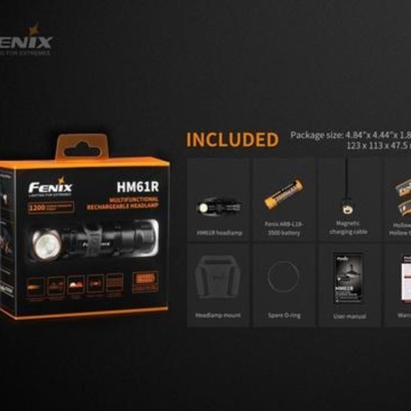 Fenix HM61R 1200 Lumen Rechargeable Headlamp FENIX