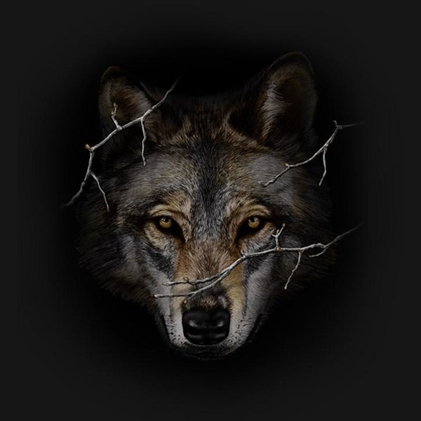 Monashee Outdoors Big Head Wolf Prowl with Paw Full Zip Sweatshirt