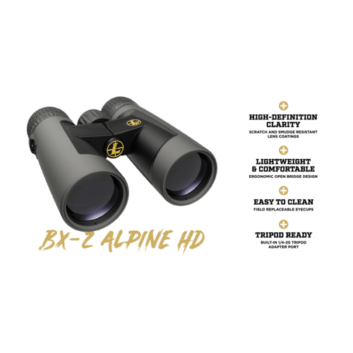 Leupold BX-2 Alpine HD 12x52mm Binoculars Shadow Gray