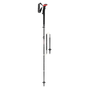 Leki Micro Vario Carbon 110-130cm Black/Red
