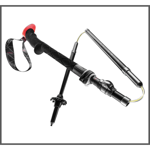 Leki Micro Vario Carbon 110-130cm Black/Red