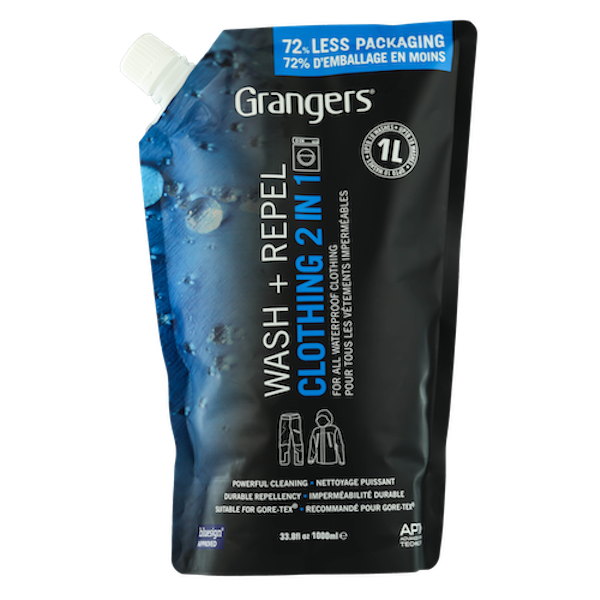 Grangers Wash and Repel Clothing 2 in 1 1 Litre Eco Pouch
