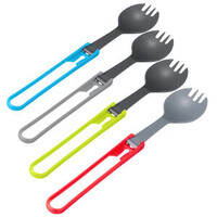 Folding Utensil 4-pack Red/Gray/Green/Blue