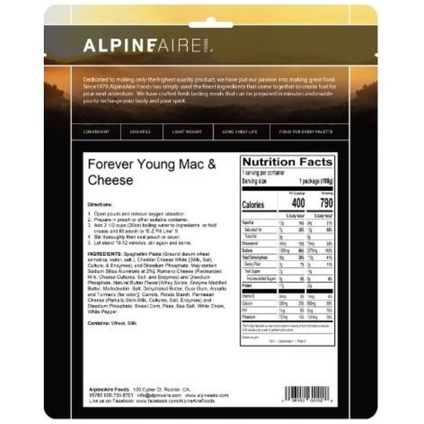 AlpineAire Forever Young Mac and Cheese