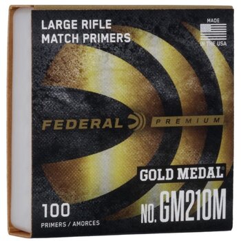 Federal Ammunition Gold Medal Match Large Rifle Primers 210M 100 Qty