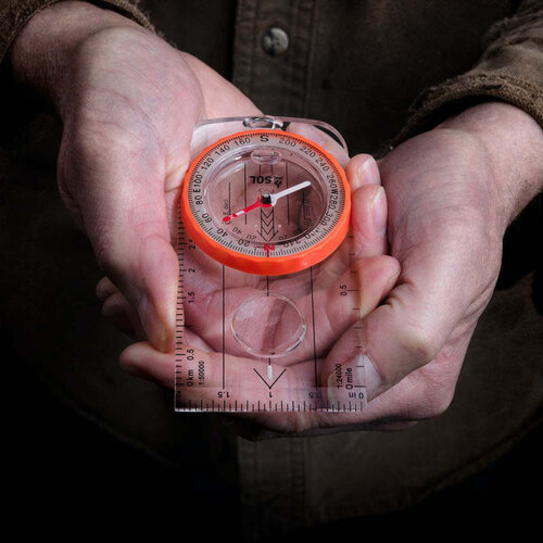 SOL Deluxe Map Compass 0140-0028