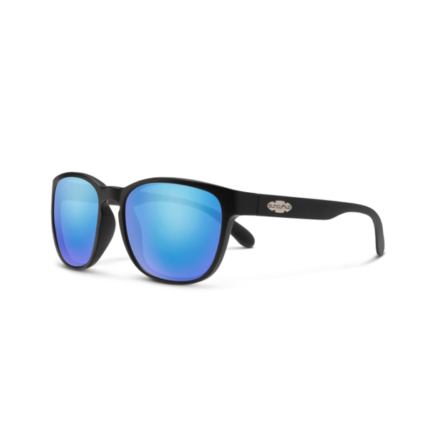 Suncloud Loveseat Matte Black / Polarized Blue Mirror