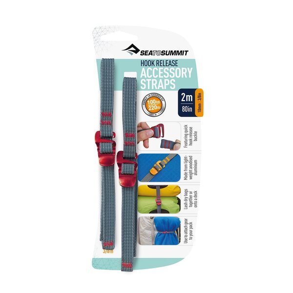 Sea to Summit Accessory Straps with Hook Release (2 per pack)