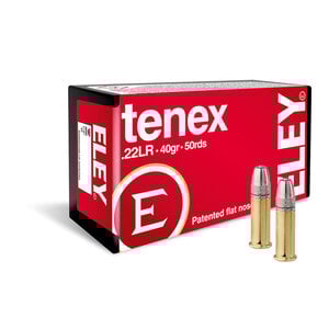 Eley TENEX .22LR EPS Flat Nose 40 gr 1060 fps 50 Rounds
