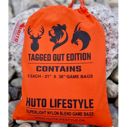 Huto Tagged Out Edition Featherlight Game Bags - set of 5 x 21" x 36"