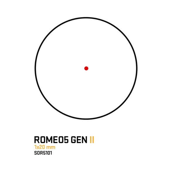 Sig Sauer ROMEO5 Gen II 1x20mm 2 MOA Red Dot Sight Low & 1.41" M1913  I-Beam Mounts