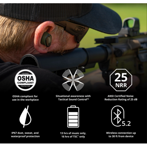 ISOtunes Sport Caliber BT 27db Hearing Protection BlueTooth