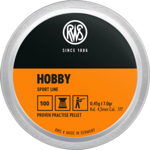 RWS Hobby .177 Pellets, 7.0gr, 500 count