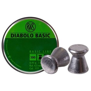 RWS Diabolo Basic .177 Pellets, 7.0gr, 500 count