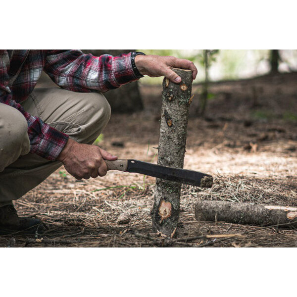 Buck Compadre (Froe) Brown Handle, Cobalt Gray Blade