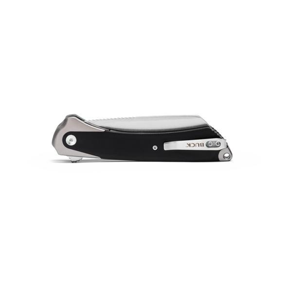 Buck Buck HiLine XL Gray / Black Micarta Frame Lock