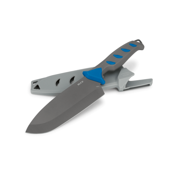 Buck Hookset, 6" Cleaver Blue/Gray Saltwater